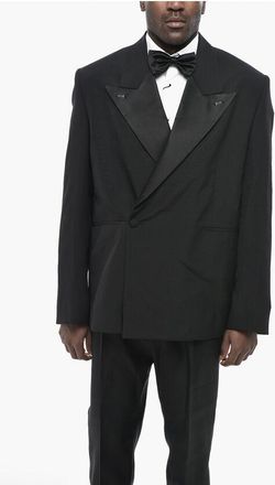 Givenchy Oversized Double-Breasted Blazer with Satin Lapels size 46