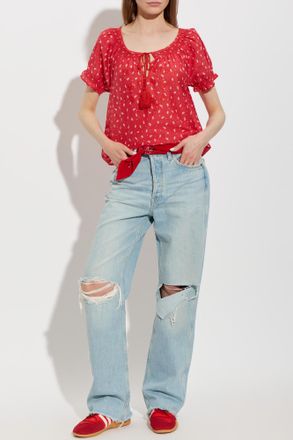 Re/Done Top Katie, Womens, Red