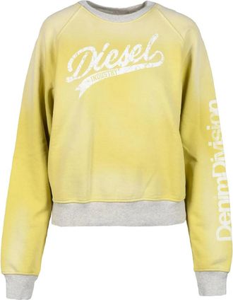 Diesel Acid Green Cotton Crewneck Regular Sweatshirt