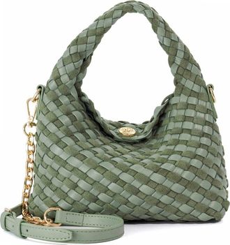 Dune London Dinkydeliberate Woven Top Handle Bag in Sage at Nordstrom