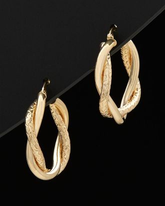 Italian Gold, Inc 14K Italian Gold Intertwined Hoops