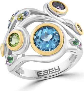 Effy Bezel Set Gemstone Cluster Ring in Blue at Nordstrom Rack, Size 7