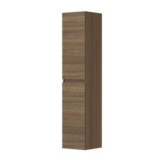 Bernacchini Badkamerkast - 35x37x169cm - 2 deuren - Links en rechtsdraaiend - greeploos - houten keerlijst - MFC - zuiver eiken