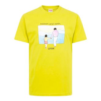 SUPREME Heaven and Earth Tee FW19 Yellow SU7591