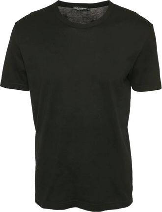 Dolce & Gabbana T-shirt girocollo in cotone - Nero