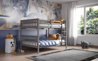 Flair Tetrad Bunk Bed in Grey | Size: Small Double