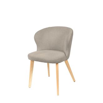 Koketto Home Silla minimalista ergon&oacute;mica con madera de haya en color taupe