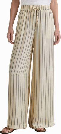 Reiss Minnie Wide Leg Stripe Pants in Neutral/navy at Nordstrom, Size 10