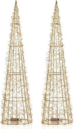 Zodax Set of 2 Wire LED Trees in Gold at Nordstrom Rack