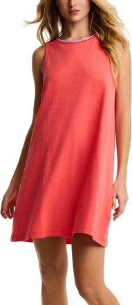 Lisa Todd Summer Swing Mini Dress In Coral Poppy