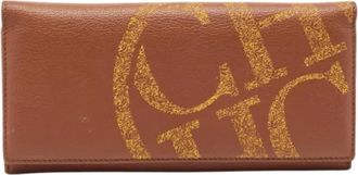 Carolina Herrera Tweedehands leren portemonnees - Dames - Vintage Accessoires - Bruin - ONE Size - Vintage