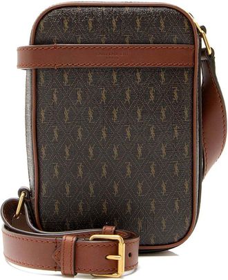 Saint Laurent Coated Canvas Le Monogramme N/S Camera Bag (Authentic Pre-Loved)