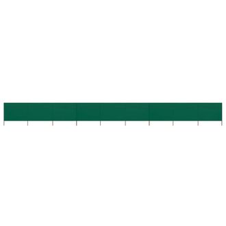 Berkfield Home 9-panel Wind Screen Fabric 1200x80 cm Green