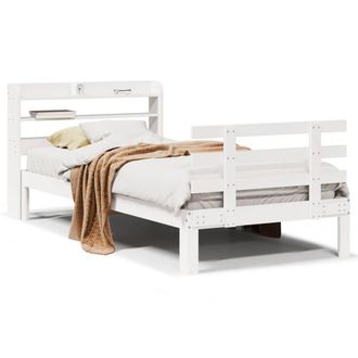 Berkfield Home Bed Frame with Headboard without Mattress White 100x200 cm