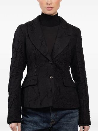Masnada single-breasted fitted blazer - women - Virgin Wool/Polyamide/Other Materials - 38 - Black