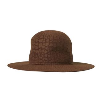 Flapper Anouk Hoed met Brede Rand - Dames - Hoeden - Bruin - ONE Size - Accessoires