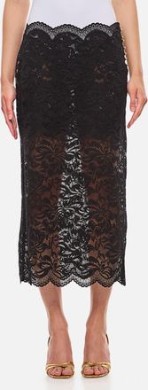 Paco Rabanne Lace Long Midi Skirt