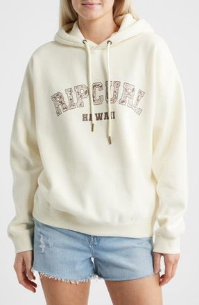 Rip Curl Varsity Desto Hoodie in Bone at Nordstrom, Size X-Large