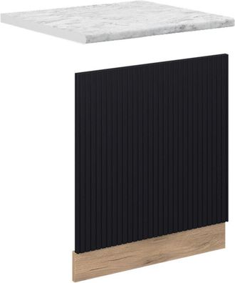 Vicco Panel Frontal Fame-line, Rayas Negras, 60 Cm, Et M&aacute;rmol, Vicco