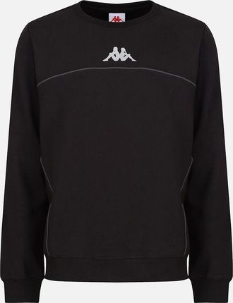 Kappa Mens Authentic Futur Faniver Mens Regular Fit Crew Neck Sweatshirt | Black-Grey/Silver - Size: 38/Regular