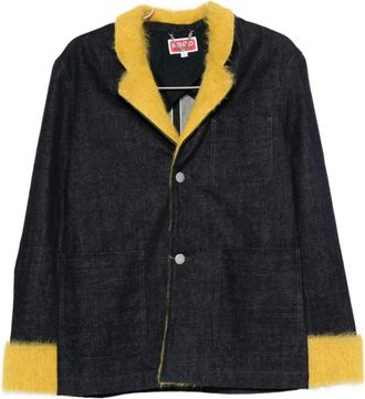 Kenzo Denim Sweater met knoopsluiting - Heren - Spijkerjassen - Blauw - S - Denim - Jassen