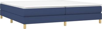 vidaXL Vidaxl - Cama Box Spring Con Colch&oacute;n Tela Azul 200x200 Cm