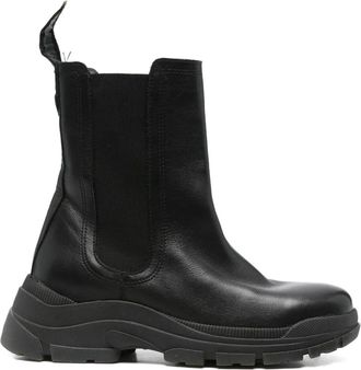 Marc O'Polo Leren Chelsea laarzen - Zwart