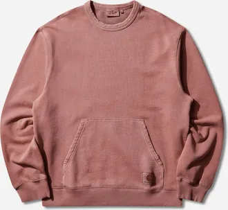 Carhartt Work in Progress Men s Torion Pocket Crewneck Sweatshirts Marsala (Grind Washed)