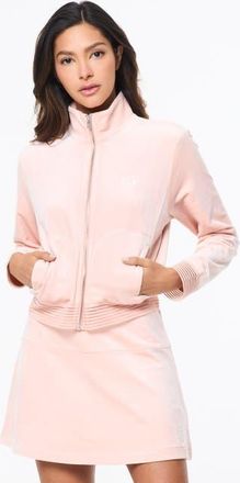 Sergio Tacchini Piera Velour Track Jacket in Evening Sand at Nordstrom, Size Xx-Large