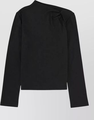 Theory long sleeve asymmetric v neck top