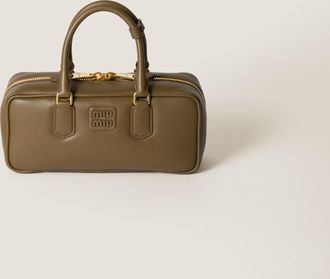 Miu Miu Arcadie Leather Bag, Woman, Tundra