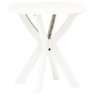 vidaXL Mesa Bistro Blanca Pl&aacute;stico &Oslash;70 Cm Vidaxl