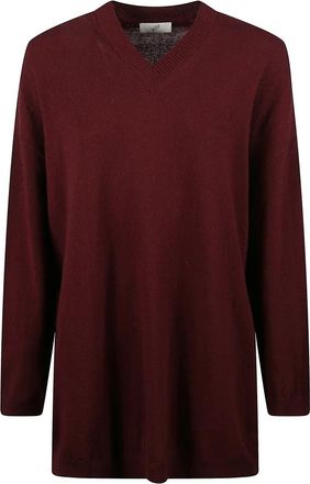 Bite Studios North V-neck Sweater - Dames - V-hals truien - Rood - S - Wol - Truien & Vesten