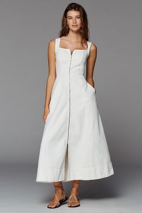 Aligne Paisley Denim Midi Dress