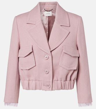 Dorothee Schumacher Layered Coolness organza-trimmed cropped jacket