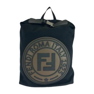 Fendi Pre-owned Backpacks, male, Black, Size: ONE SIZE Pre-owned Canvas Backpack