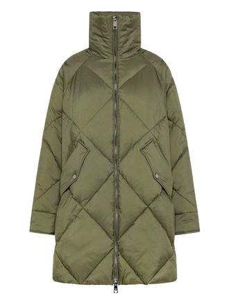 OOF Wear quilted water-repellent coat - women - Fabric - S - Green