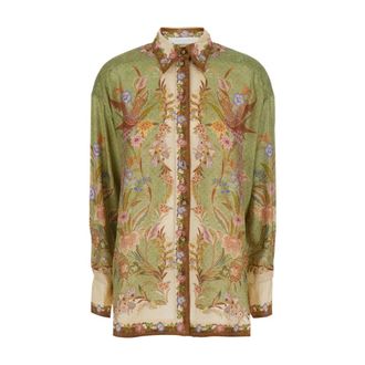 Zimmermann Shirts, female, Multicolor, Size: 2XS Indra Relaxed Shirt