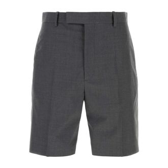 Jil Sander Casual Shorts, male, Gray, Size: XL Wool Bermuda Shorts