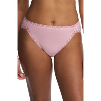 Natori Bliss Cotton French Cut Briefs in Pink Velvt at Nordstrom, Size Xx-Large