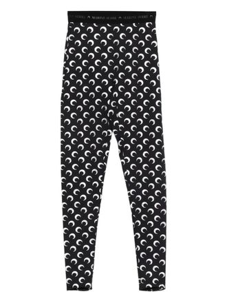 Marine Serre moon-print leggings - Black