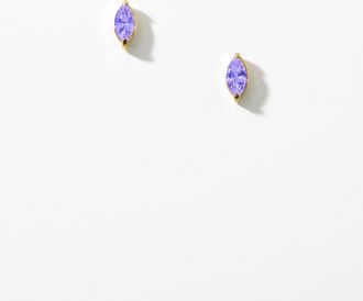 Simons Womens Birthstone oval earrings