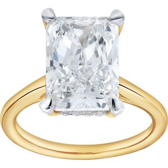 LuvMyJewelry Aelo 14K Gold Radiant Cut Lab Grown Diamond Hidden Halo Engagement Ring - 5.1 Ct in 14K Yellow Gold at Nordstrom, Size 7.5