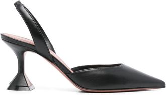 Amina Muaddi Pumps Holli con cinturino posteriore 70mm - Nero