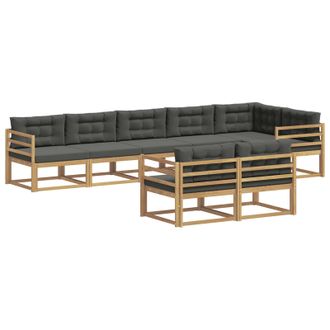 vidaXL Conjunto De Sof&aacute;s De Exterior 6 Pcs Blanco Y Antracita Vidaxl