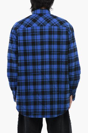 Off-white Overshirt In Flanella Foderata A Quadri Off-White