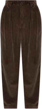 Dolce & Gabbana Ribfluwelen broek - Heren - Straight fit broeken - Bruin - M - Broeken