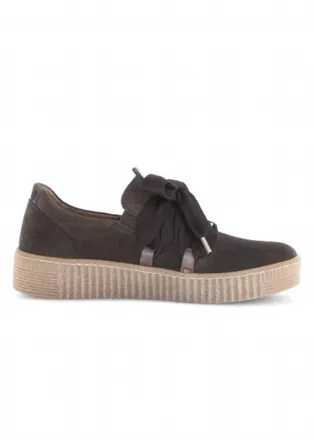 Gabor Womens Lacey Sneaker In English Brown