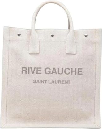 Saint Laurent Pre-owned Rive Gauche Tote Bag - Dames - Vintage Shopper - Beige - ONE Size - Vintage