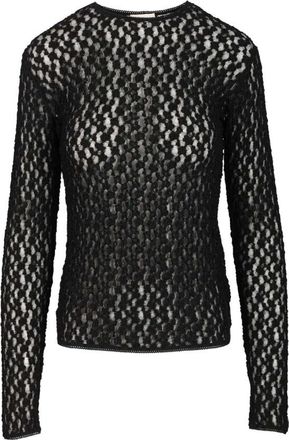 Isabel Marant Gaelle Top - Dames - Ronde hals truien - Zwart - M - Katoen - Truien & Vesten